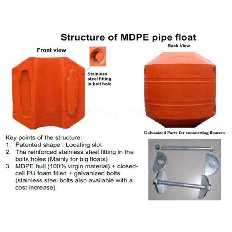 Flotador de plástico/HDPE tubo flotante